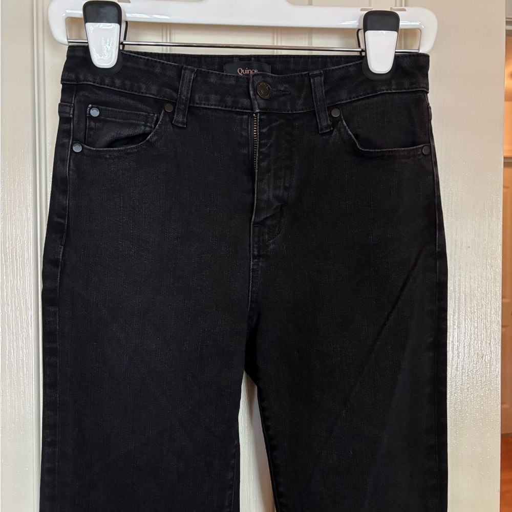 Quince Black Straight Leg Denim Jeans Size 26 - Picture 2 of 4